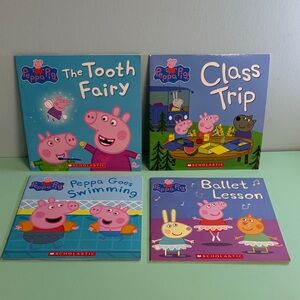Scholastic Peppa Pig Book Lot of 4 Books, Based on Peppa Pig TV Series, Kid Book